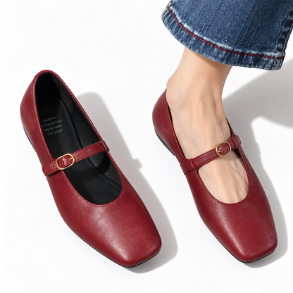 Elsbeth | High-Vamp Mary Jane Flat