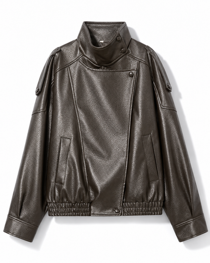 AUTUMN JACKET LEATHER LONG SLEEVE