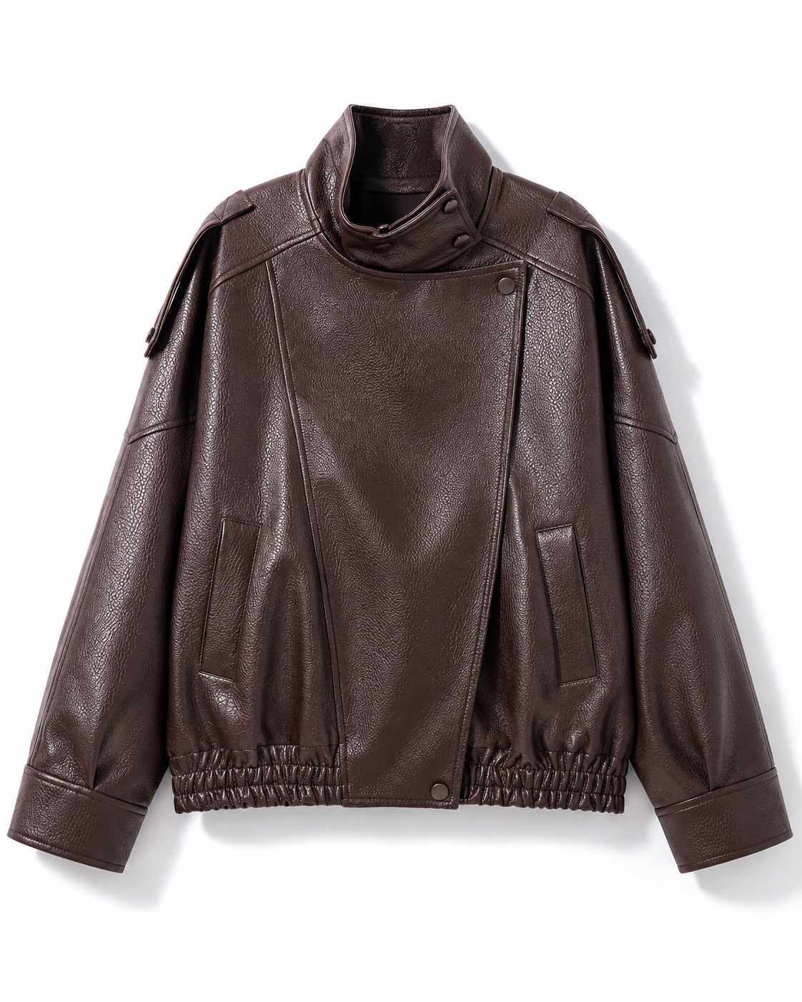 AUTUMN JACKET LEATHER LONG SLEEVE