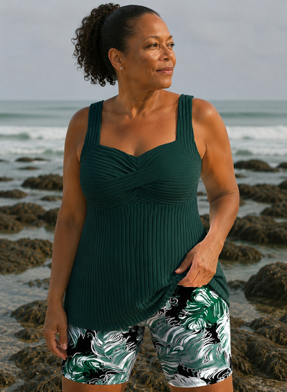 Ditha | Elegant Tankini Shorts Set
