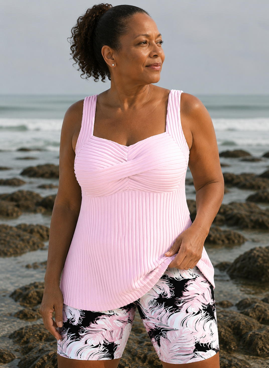 Ditha | Elegant Tankini Shorts Set
