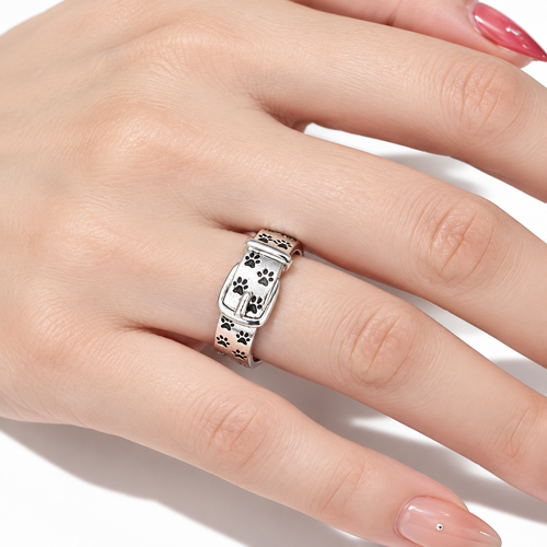 Cute and Stylish Dog-Inspired Collar Ring