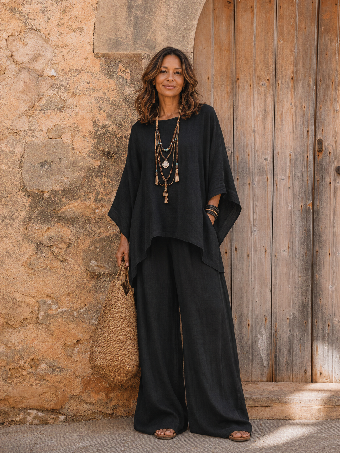 Majol | Linen-Blend Boho Set