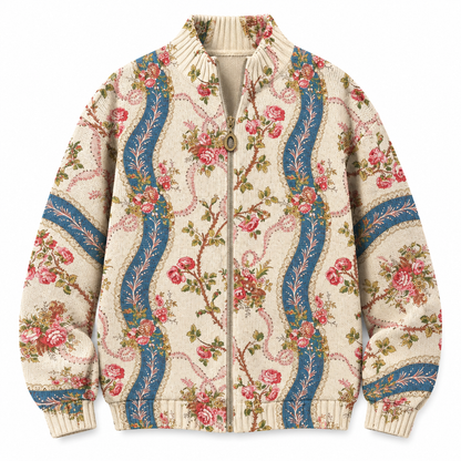 ROSSALINE CLIMBING ROSE RIBBON CARDIGAN