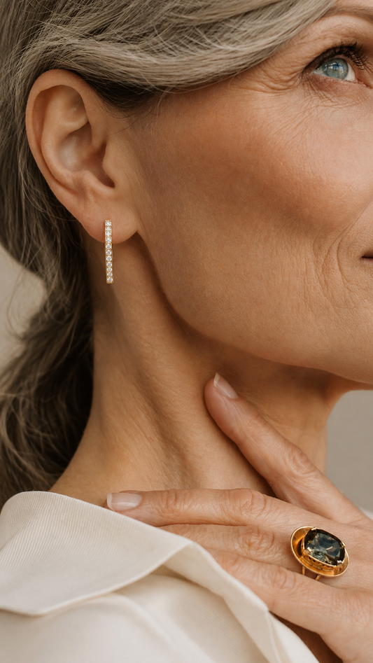 Rounded Earrings Gold