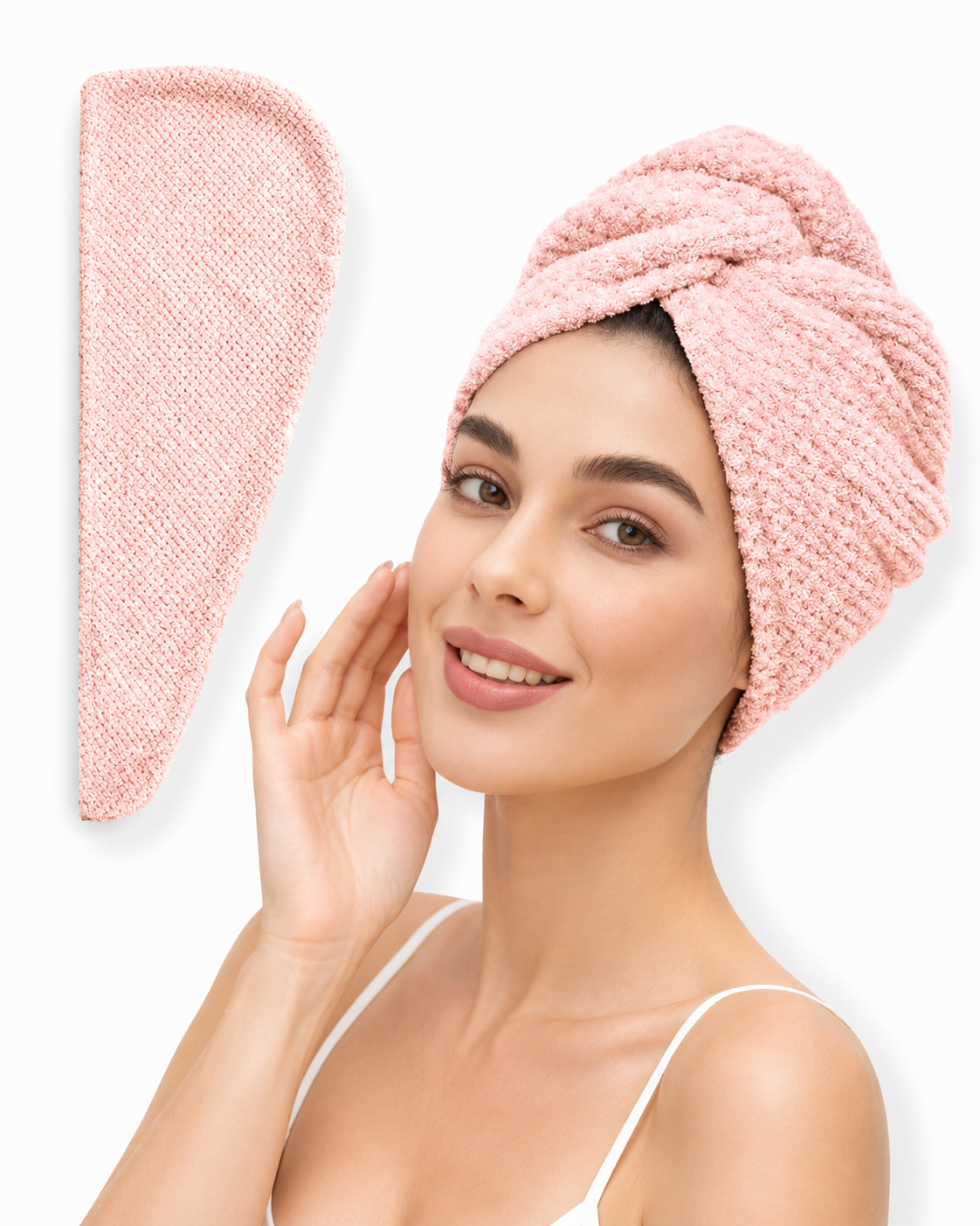HAIR TOWEL WRAP FOR BUTTON-DOWN
