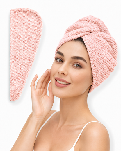 HAIR TOWEL WRAP FOR BUTTON-DOWN