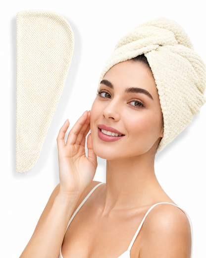 HAIR TOWEL WRAP FOR BUTTON-DOWN